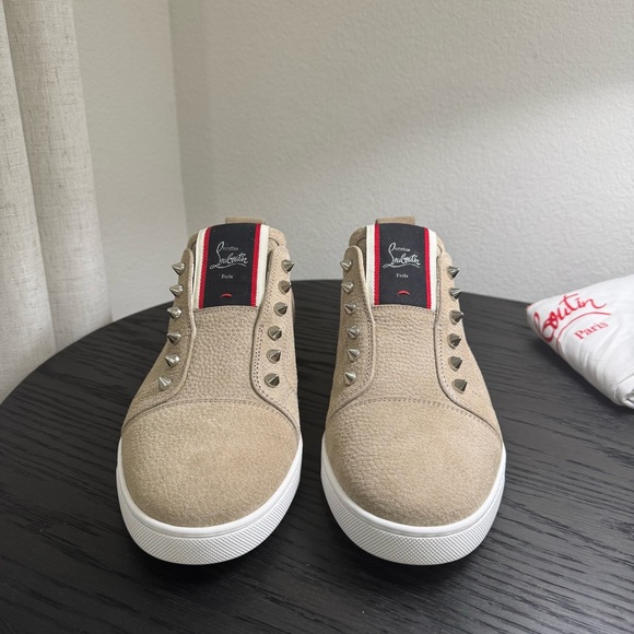 Christian Louboutin F.A.V Fique A Vontade Sneaker Tan 42 - Picture 5 of 10